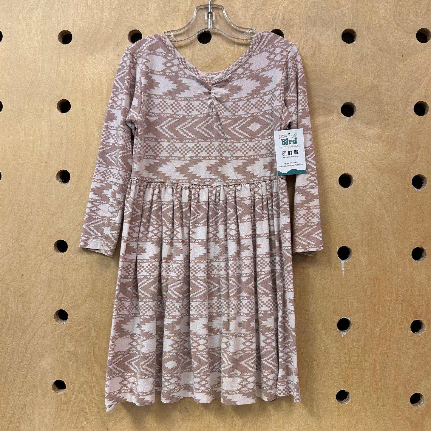 Pink & Mauve Aztec Print Organic Dress