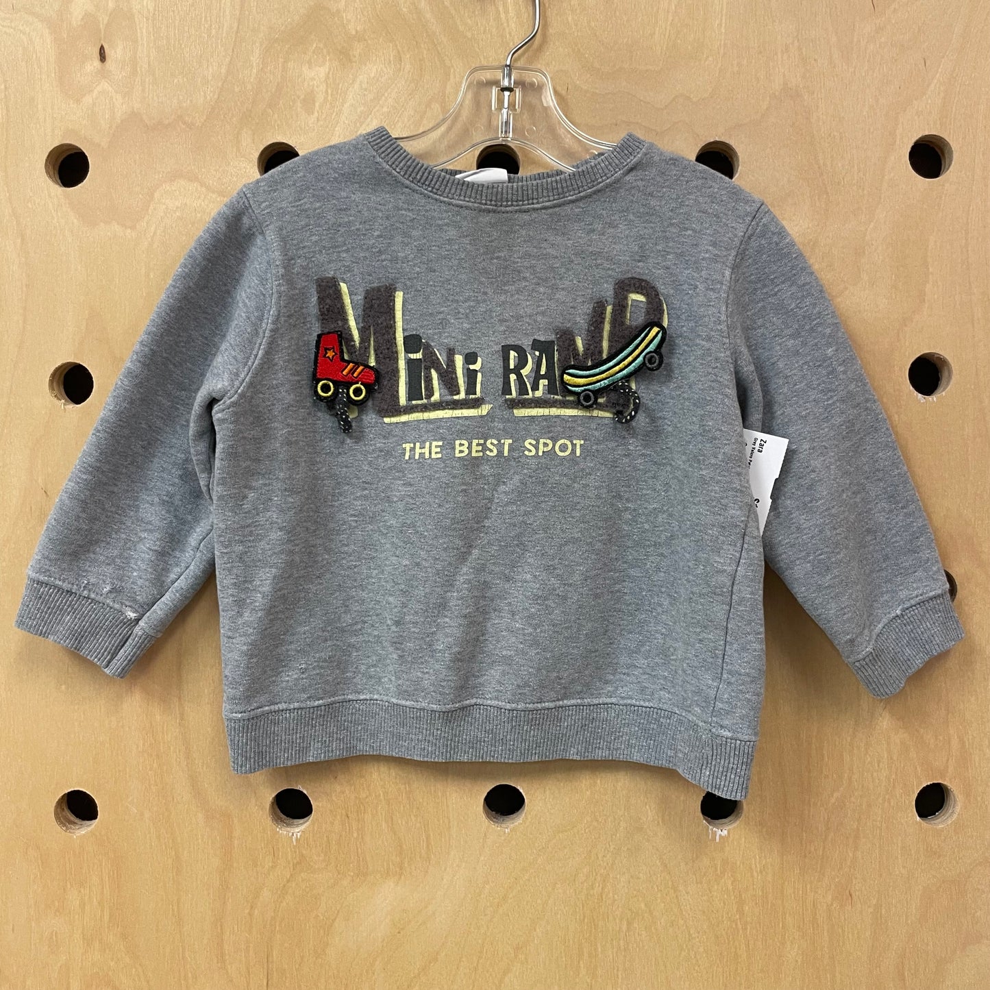 Grey Velcro Patches Mini Ramp Pullover