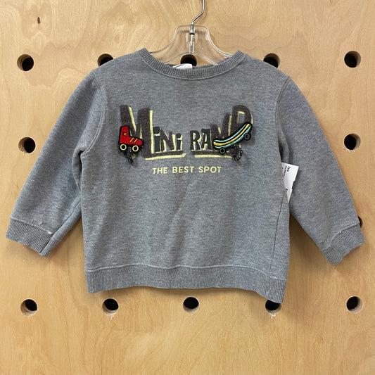 Grey Velcro Patches Mini Ramp Pullover