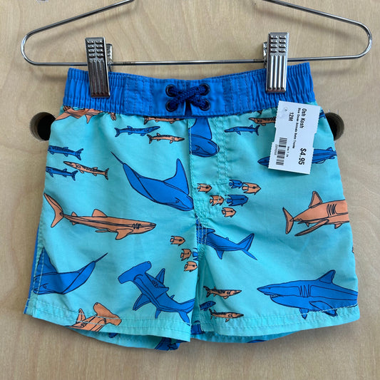 Blue Ocean Animals Swim Trunks