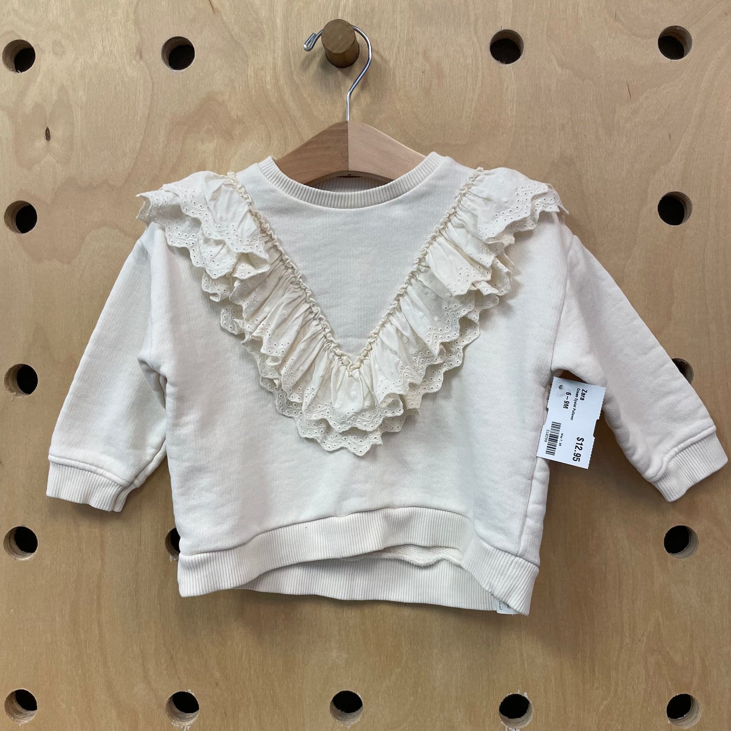 Cream Eyelet Pullover