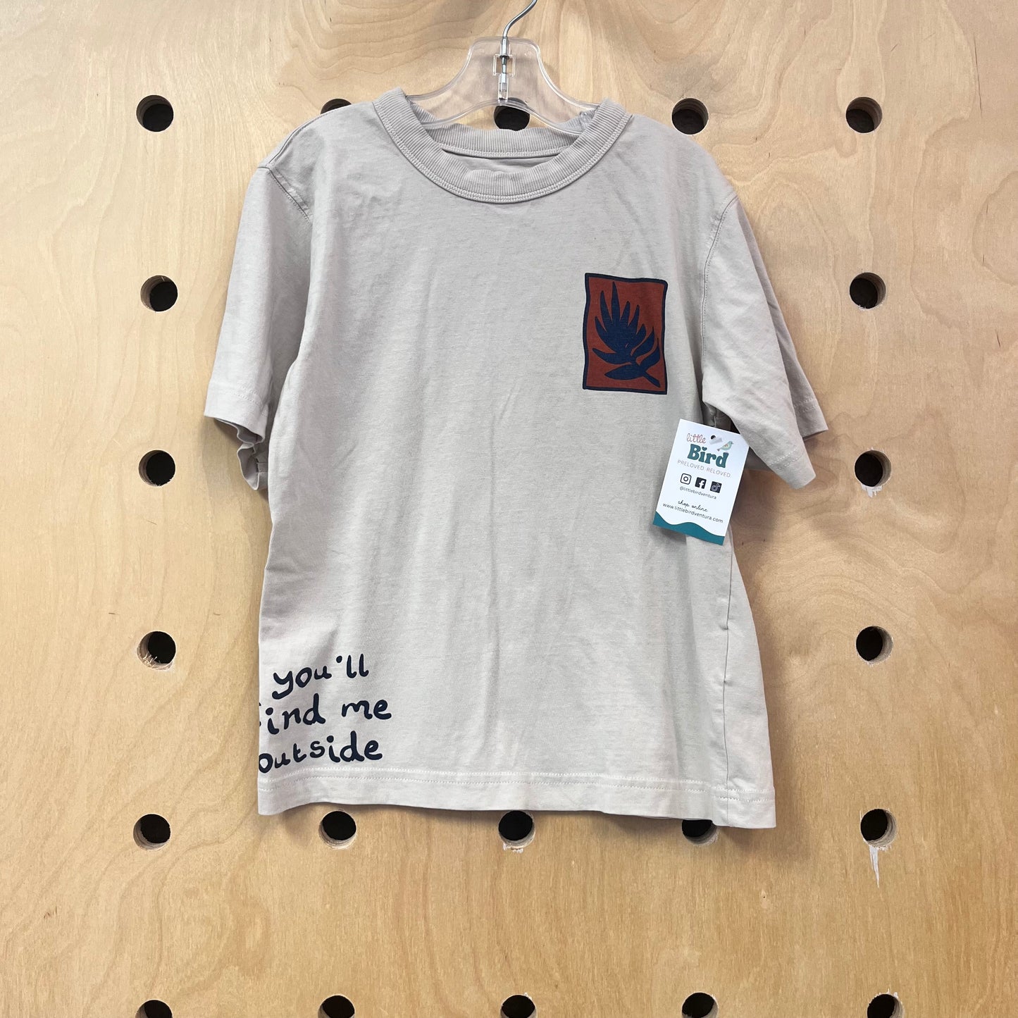 Beige You'll Find Me Outside Tee