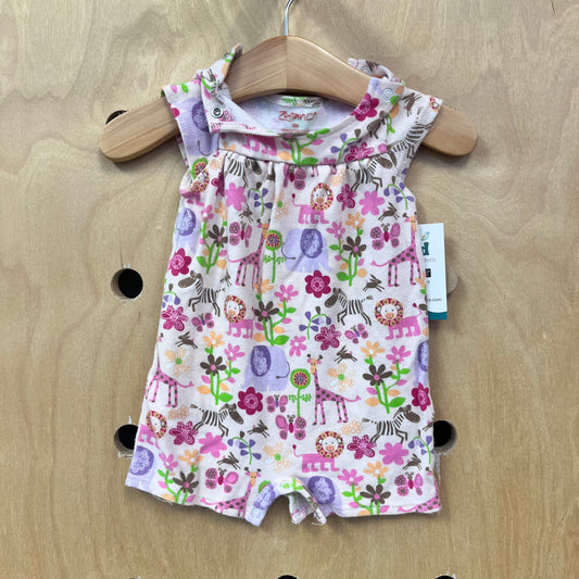Pink Safari Animals Romper