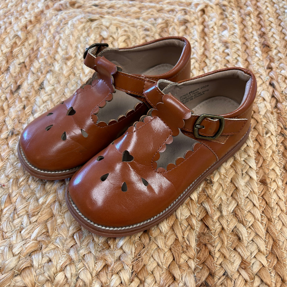 Brown T-Strap Mary Jane Oxford Shoes