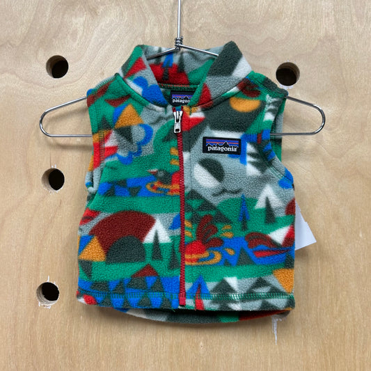 Synchilla Vest Green Print
