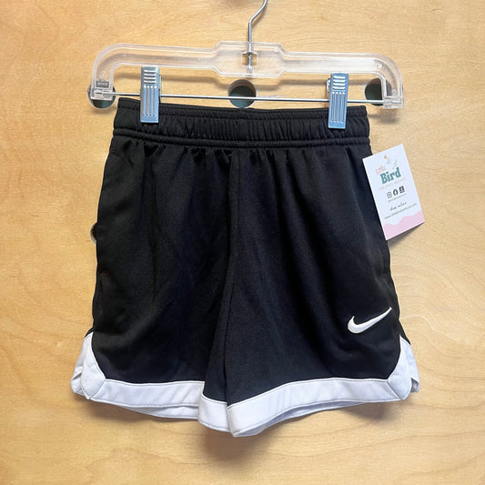 B/W Embroidered Logo Active Shorts