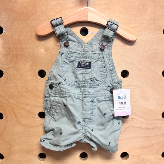 Green/Navy Dinos Shortalls
