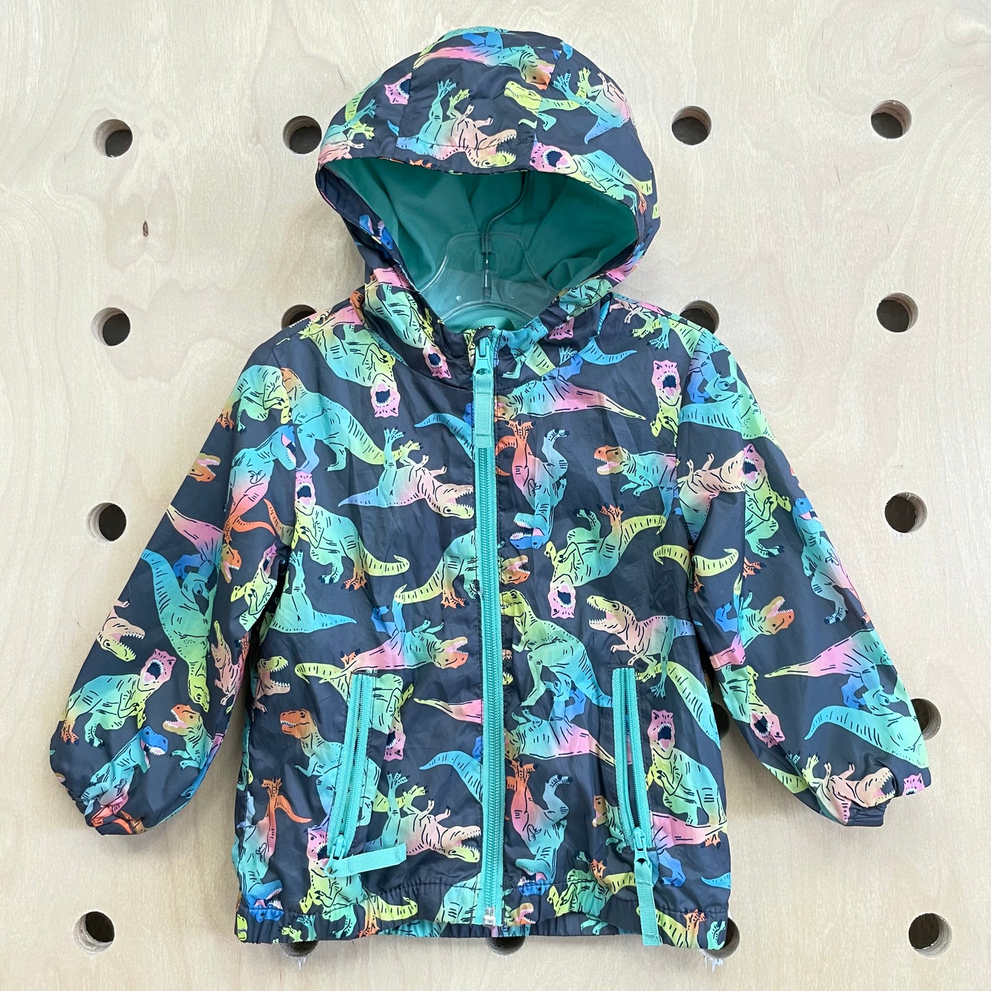 Grey Dino Zip Hoodie