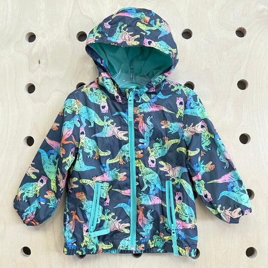 Grey Dino Zip Hoodie