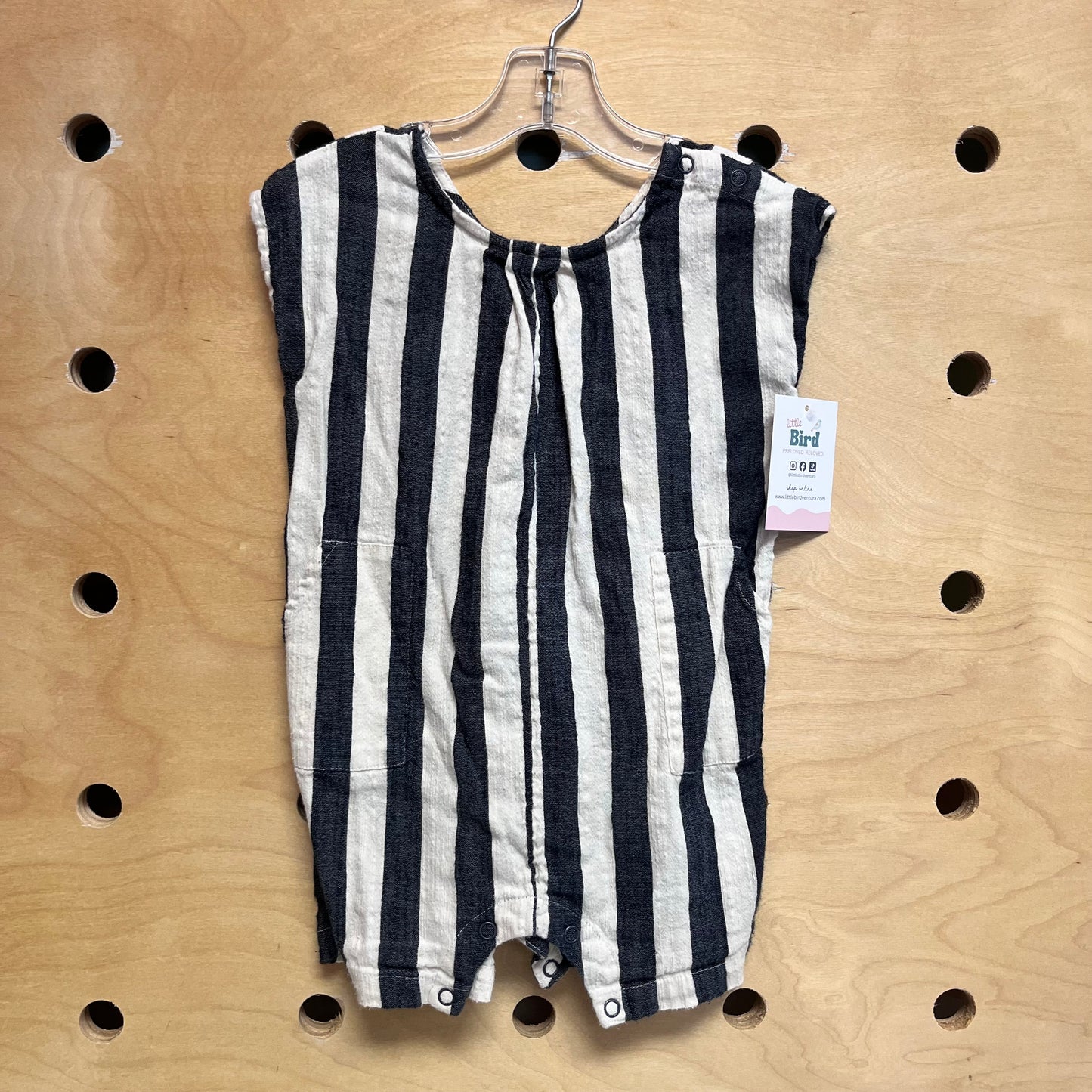 Grey & Ivory Cotton/Bamboo Romper