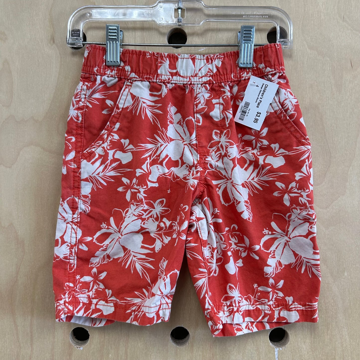 Orange Hibiscus Shorts