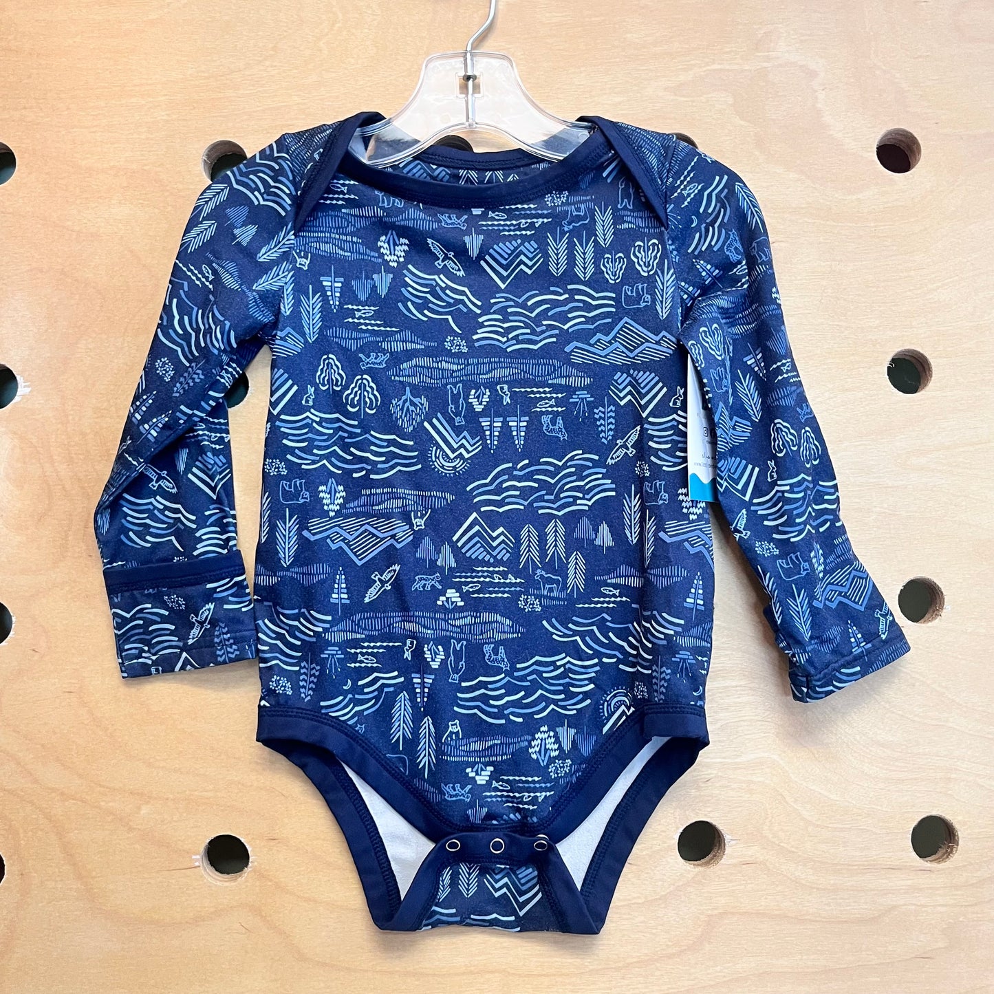 Navy Forest Animal Scene Bodysuit