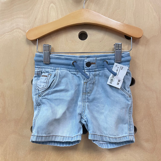 Denim Drawstring Shorts
