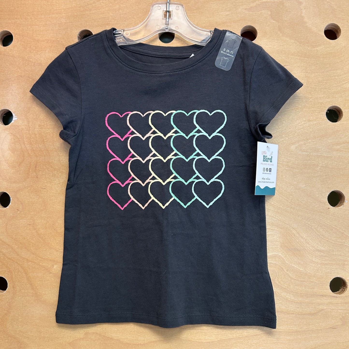 Grey Colorful Hearts Tee NEW!