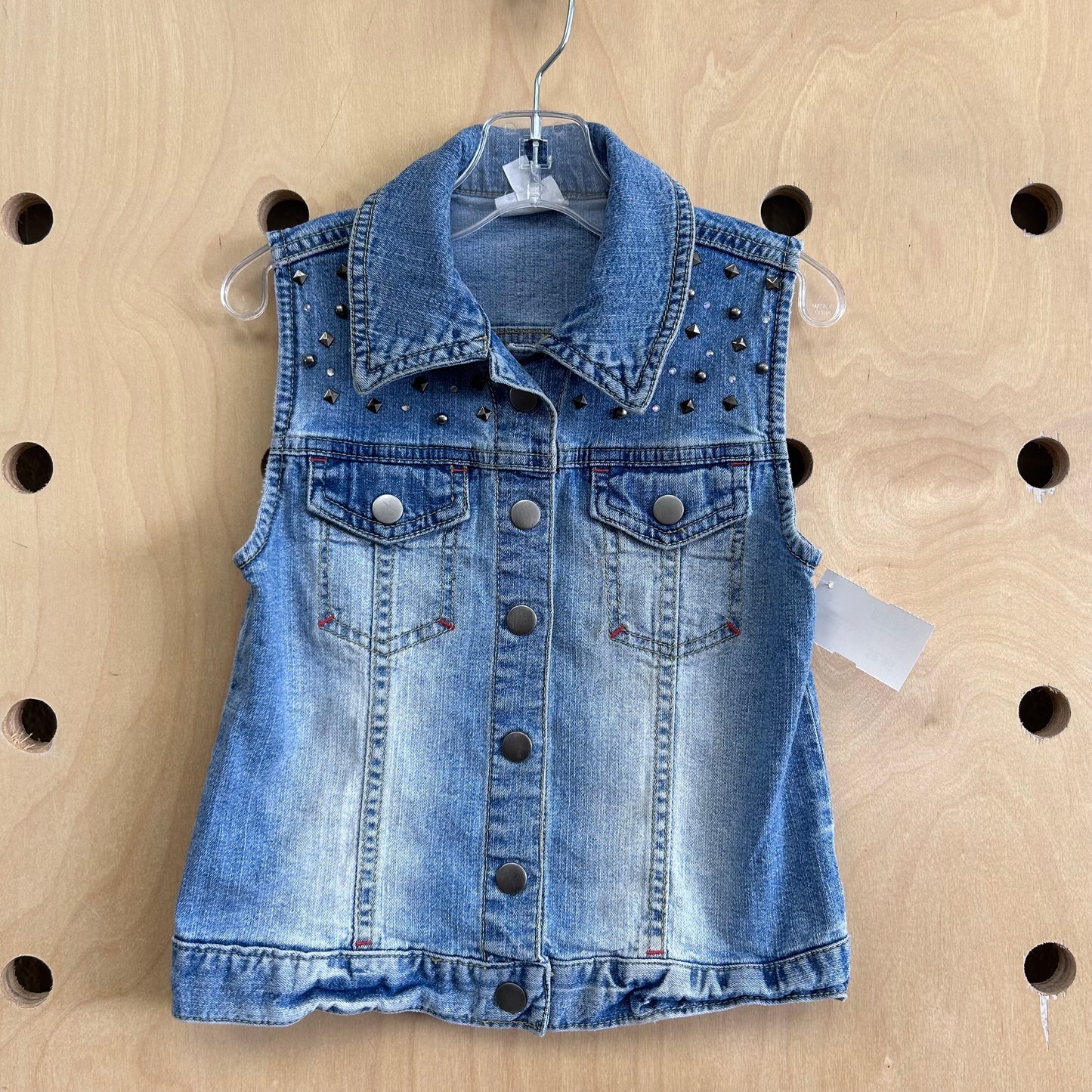 Denim Peace Back Vest