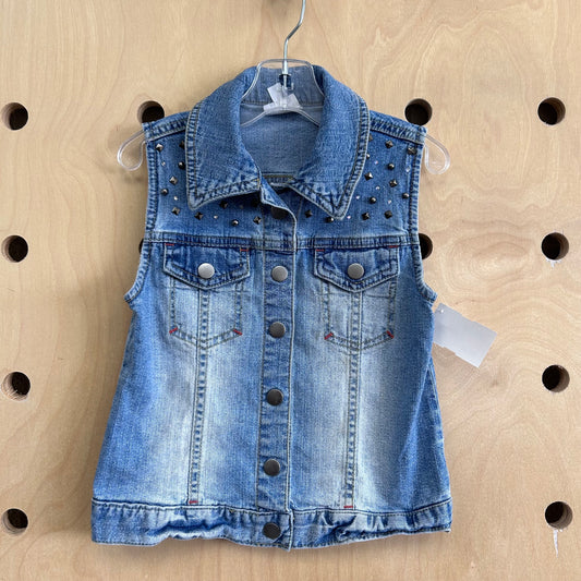 Denim Peace Back Vest