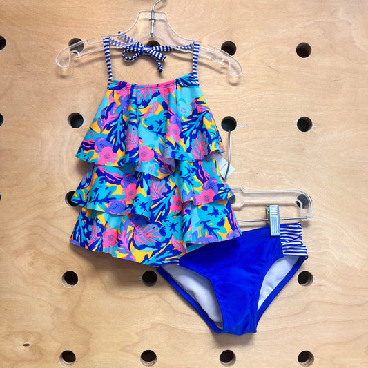 Blue/Pink Floral Swimsuit NEW!