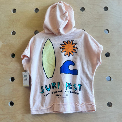 Orange Hooded 'Surf Fest' Tee