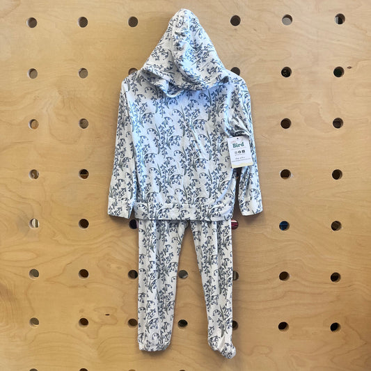 Blue/White Floral Bamboo Hoodie & Joggers