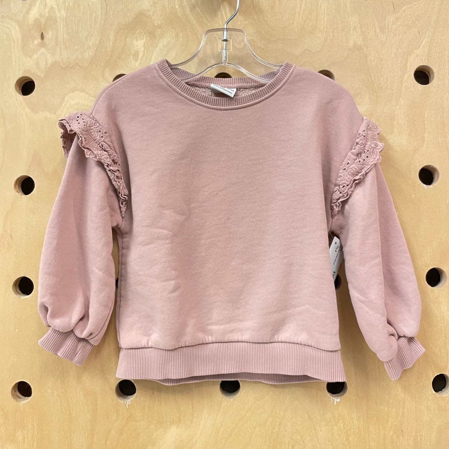 Dusty Pink Eyelet Pullover