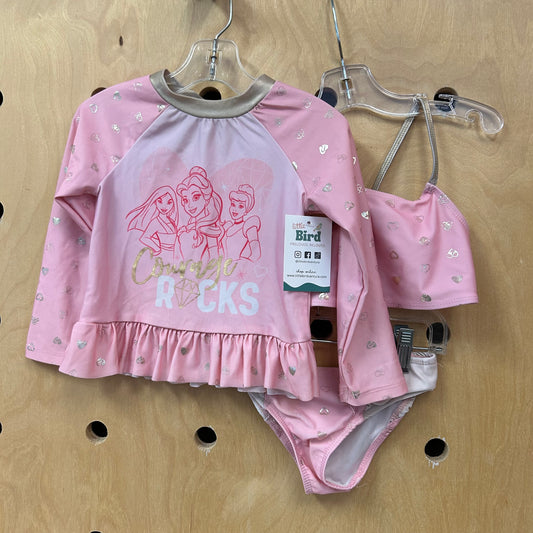 Pink Courage Rocks 3pc Swimsuit