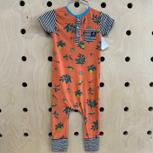 Coral Lemons Romper