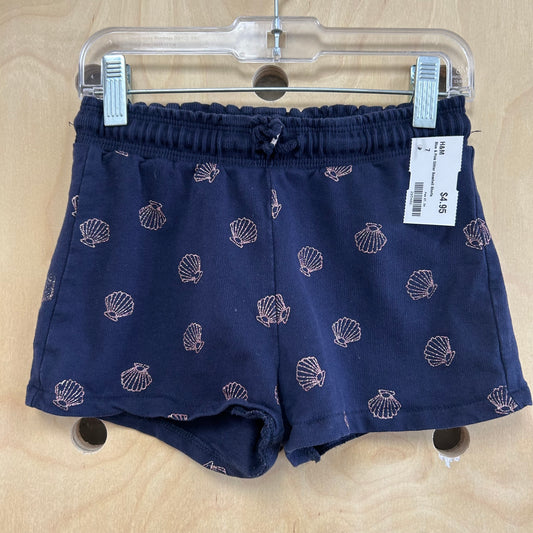Blue & Pink Glitter Seashell Shorts