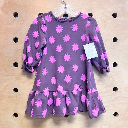 Organic Purple/Pink Flowers Dress