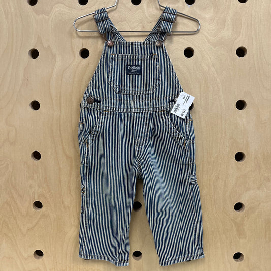 Denim Striped Overalls