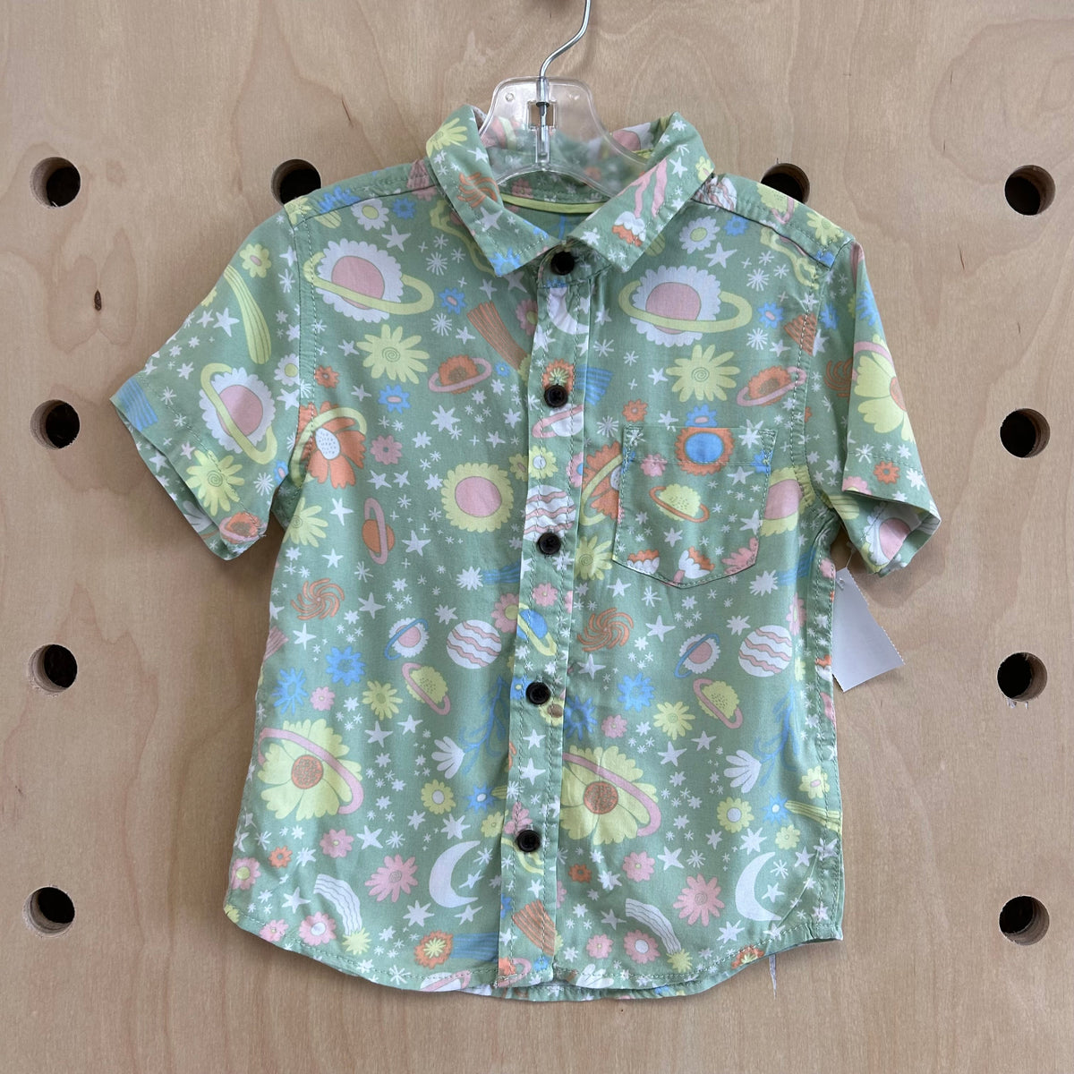 Mint Planets Button Up Shirt