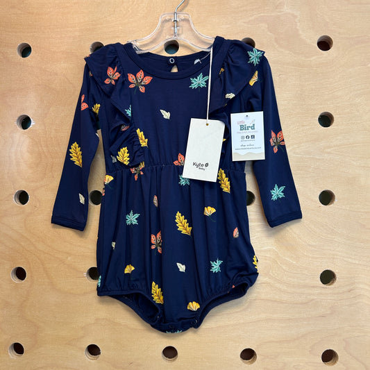 Blue Leaf Bamboo Romper NEW!