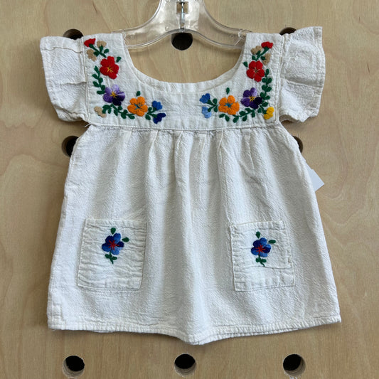 Cream Floral Top