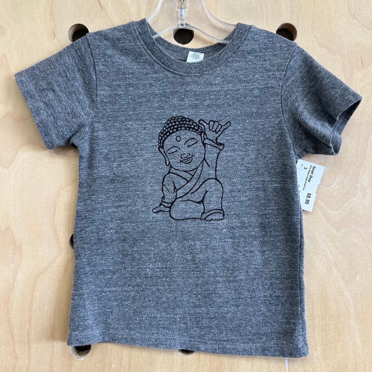 Grey Organic Shaka Budda Tee