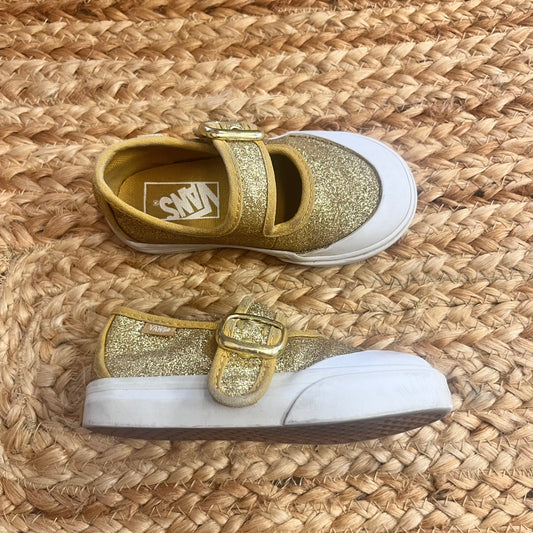 Gold Glittery Mary Janes