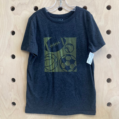 Grey & Green Textured Tee