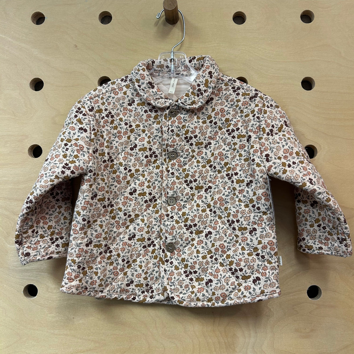 Peach Floral Quilted Jacket