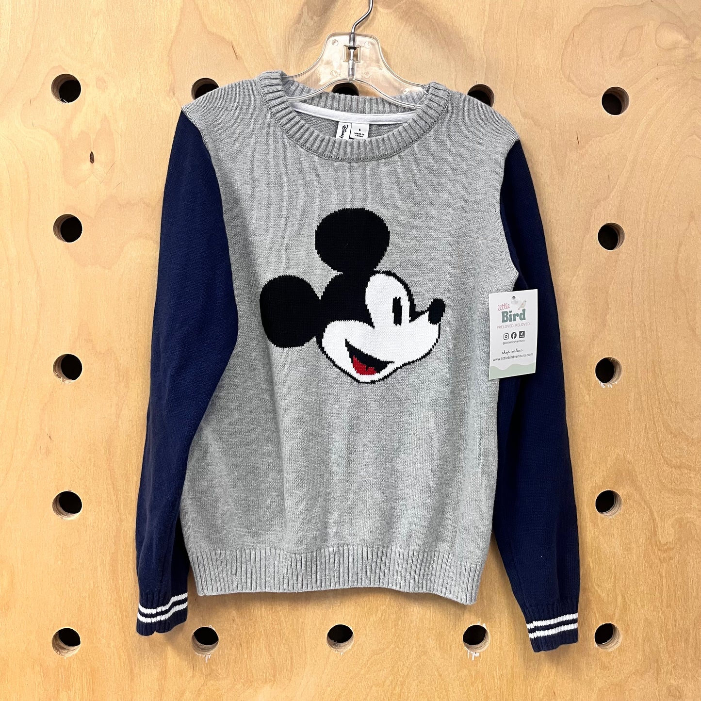 Grey + Blue Mickey Sweater