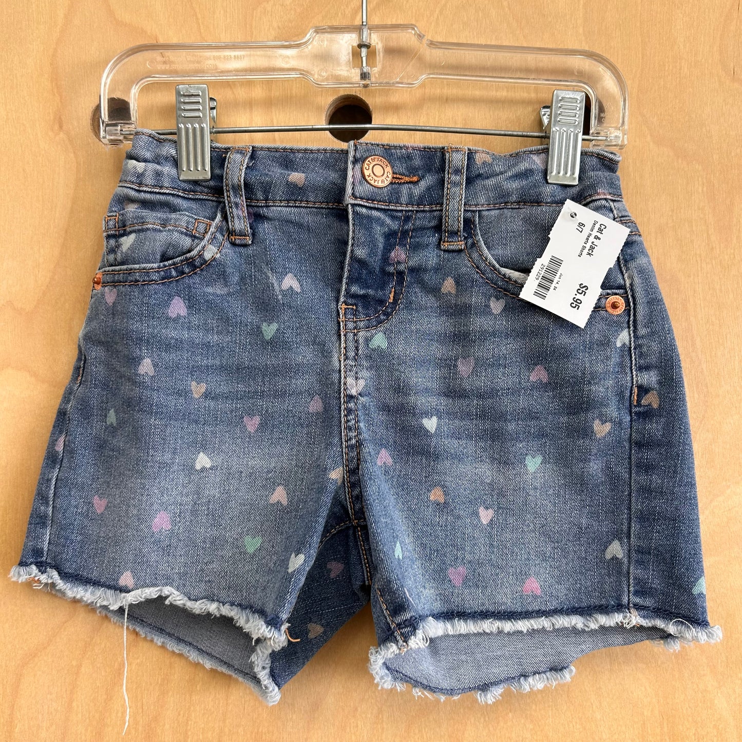 Denim Hearts Shorts