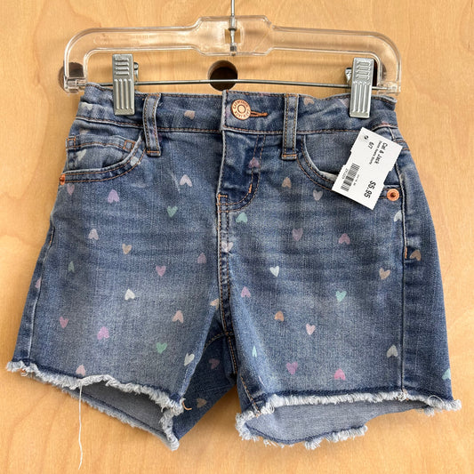 Denim Hearts Shorts