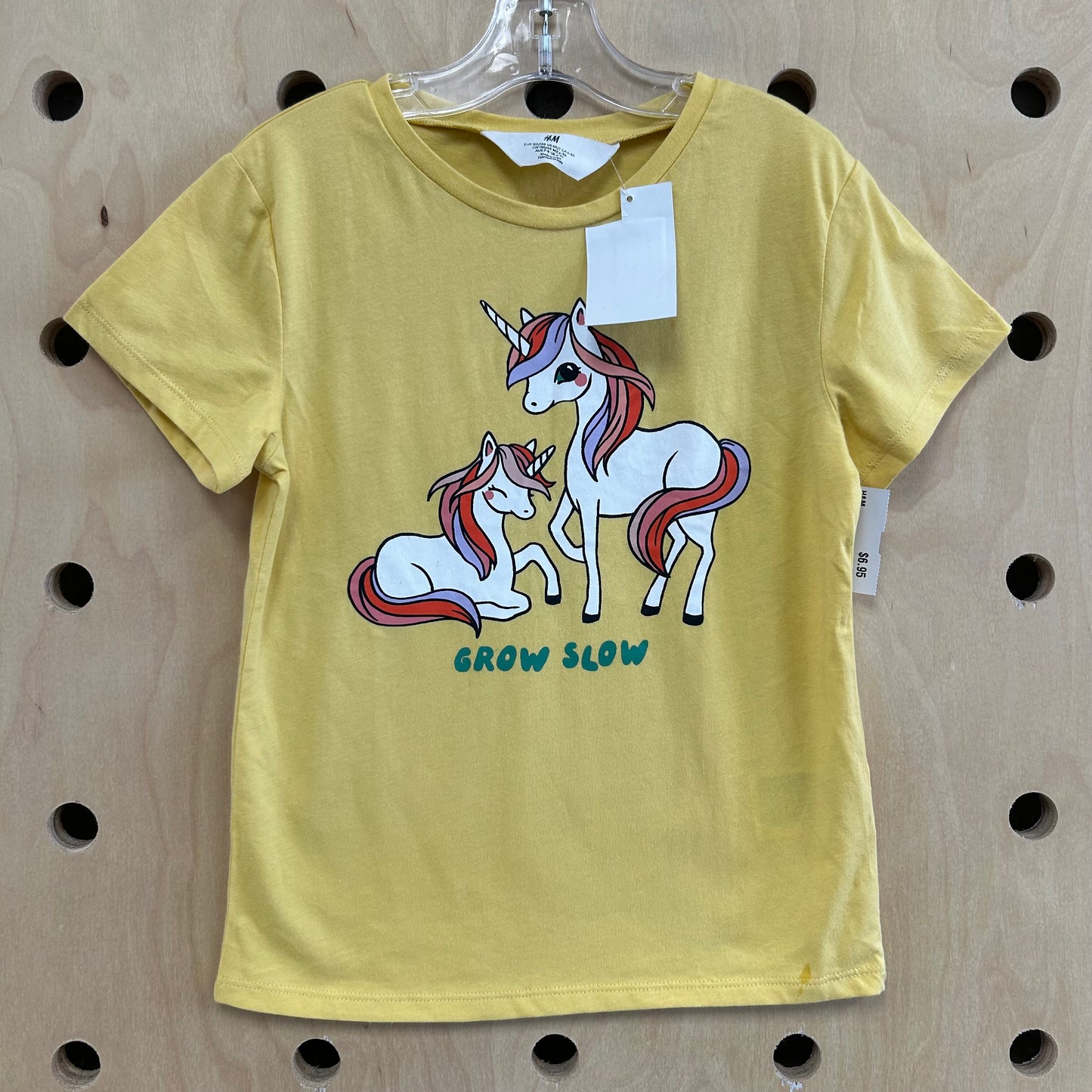 Yellow Grow Slow Unicorn Tee NEW!