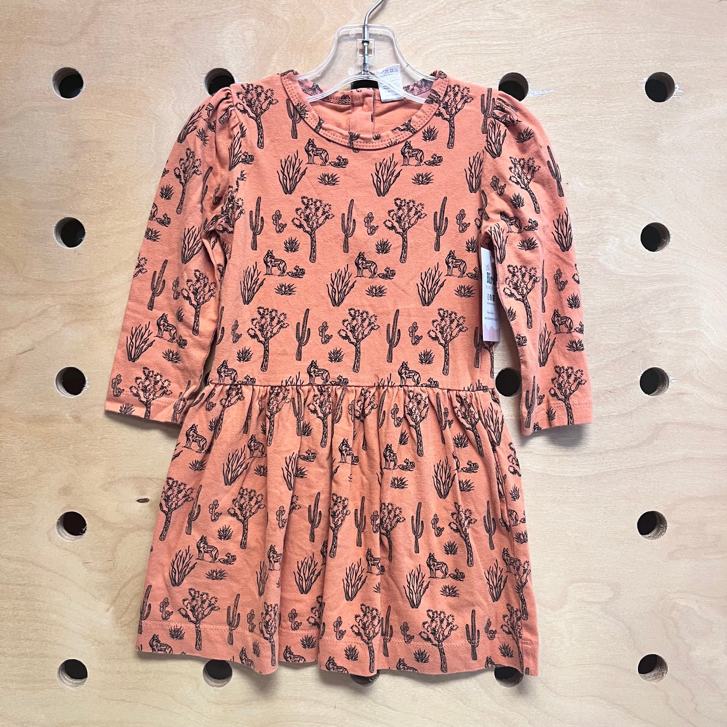 Oraganic Orange/Black Cactus Dress