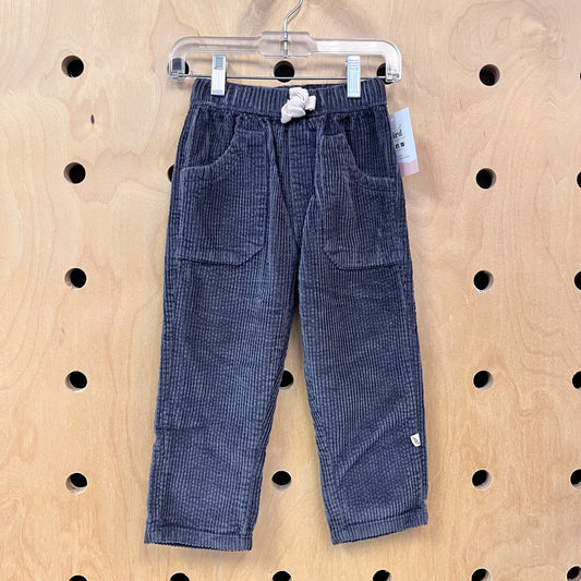 Organic Grey Cord Drawstring Pants