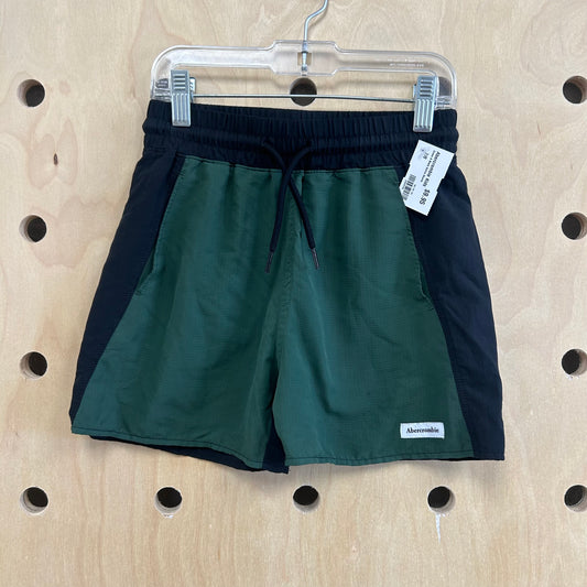 Green & Black Active Shorts