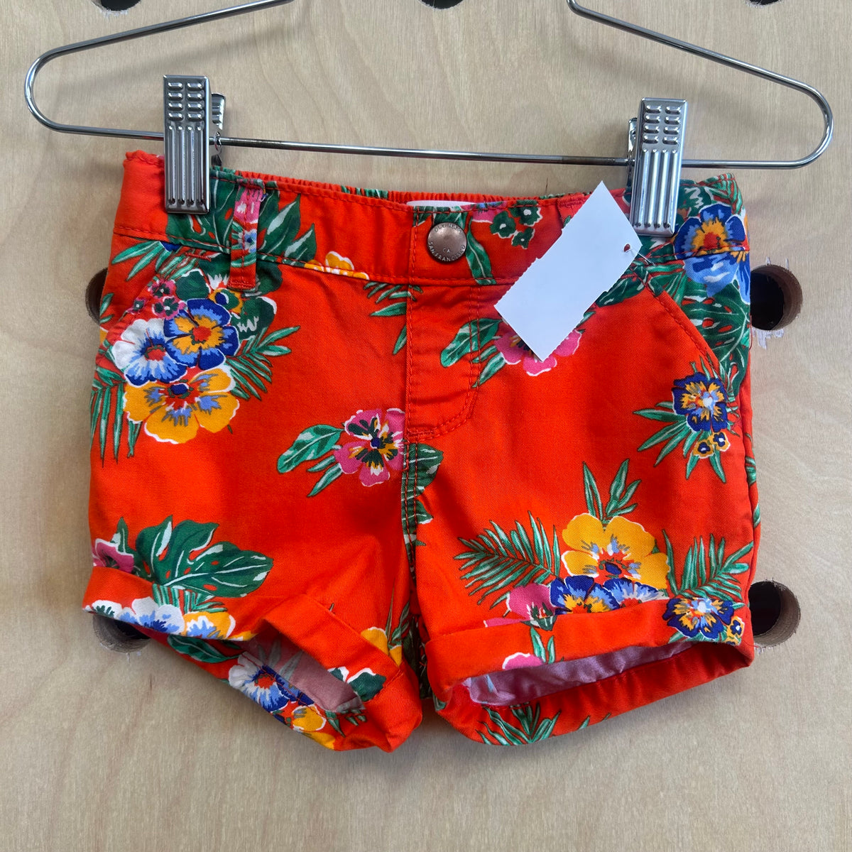 Red Hibiscus Shorts