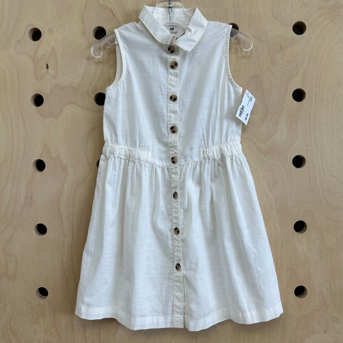 Cream Button Dress