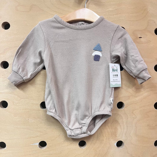 Organic Beige Shapes Romper