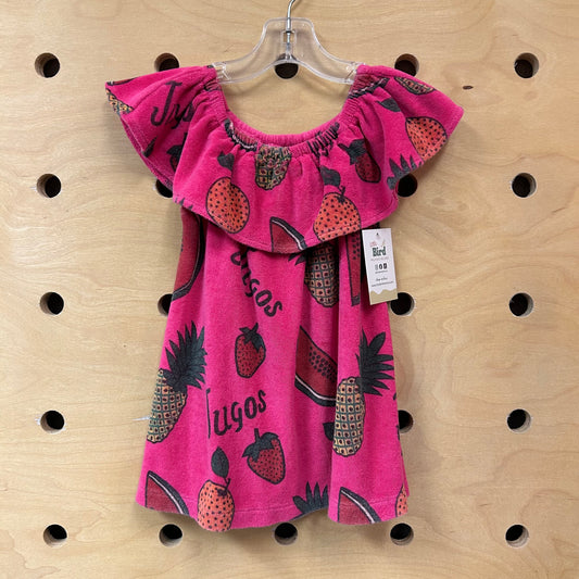 Hot Pink Terry Fruit Dress