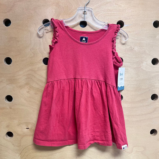 Pink Ruffle Sleeve Tank