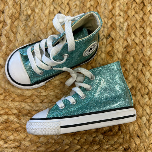 Blue Glitter Hi-Tops
