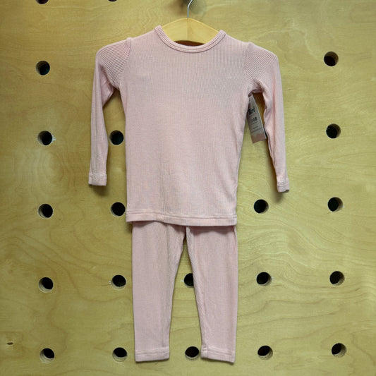 Pink Ribbed Pajamas